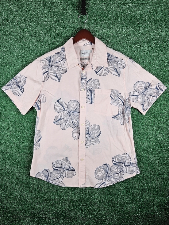 Goodfellow & Co Other - Goodfellow & Co Light Pink Short-Sleeve Floral Button-Down Shirt / Mens Large